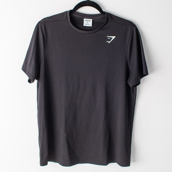Gymshark Shirts Gymshark Gym Shirt Short Sleeve Athletic Tee Black Performance Mens Size